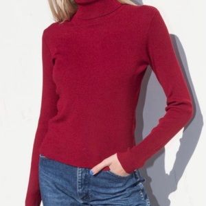 Red Brandy Melville long sleeve turtleneck sweater like new